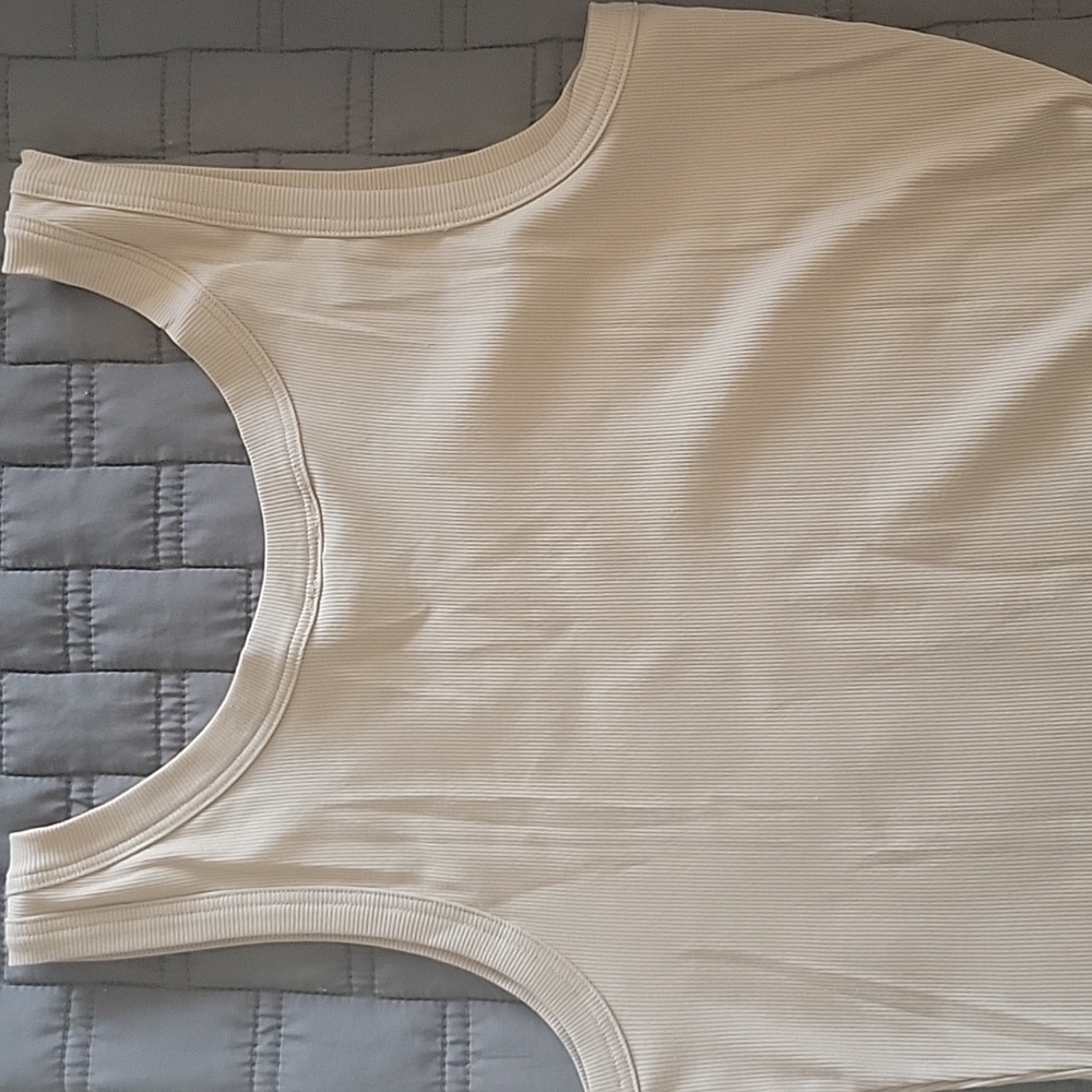 Hanro Light Beige Ribbed Tank Top - Picture 4 of 8